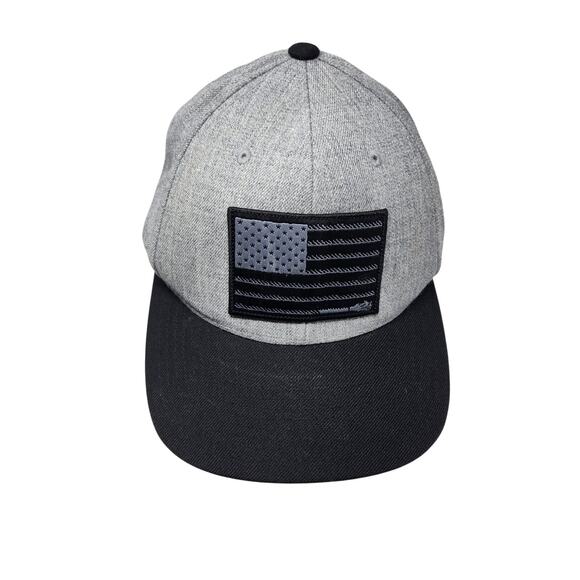 Hooey Leather American Flag Logo Trucker Hat Adjustable Strap Gray One Size - Picture 1 of 8